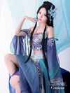 【5点セット】異世界｜天女風 中国漢服コスプレ アラビアンテイスト衣装 ブルー vcsot-25041-3