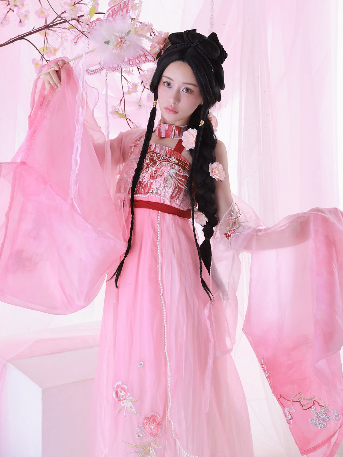 【4点セット】艶｜中国コスプレ・漢服衣装 ピンク vcsot-25043-ja