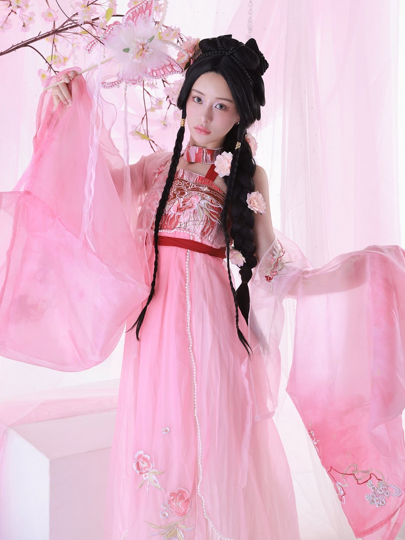 【4点セット】艶｜中国コスプレ・漢服衣装 ピンク vcsot-25043-ja