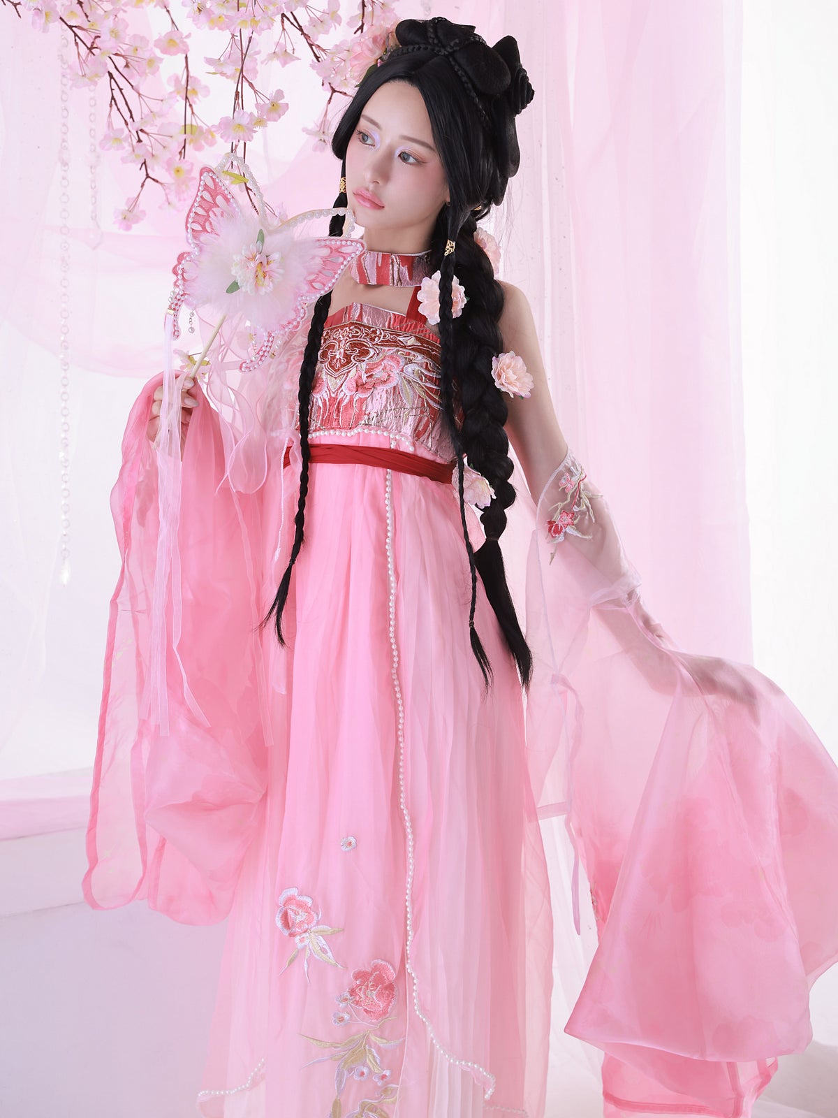 【4点セット】艶｜中国コスプレ・漢服衣装 ピンク vcsot-25043-ja