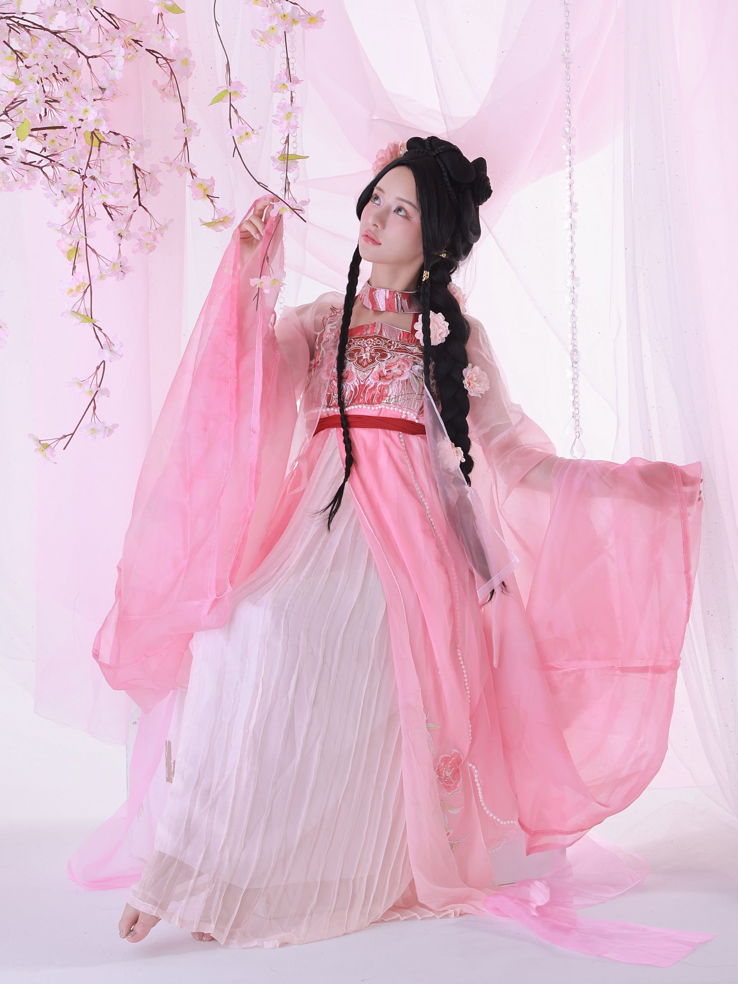 【4点セット】艶｜中国コスプレ・漢服衣装 ピンク vcsot-25043-ja