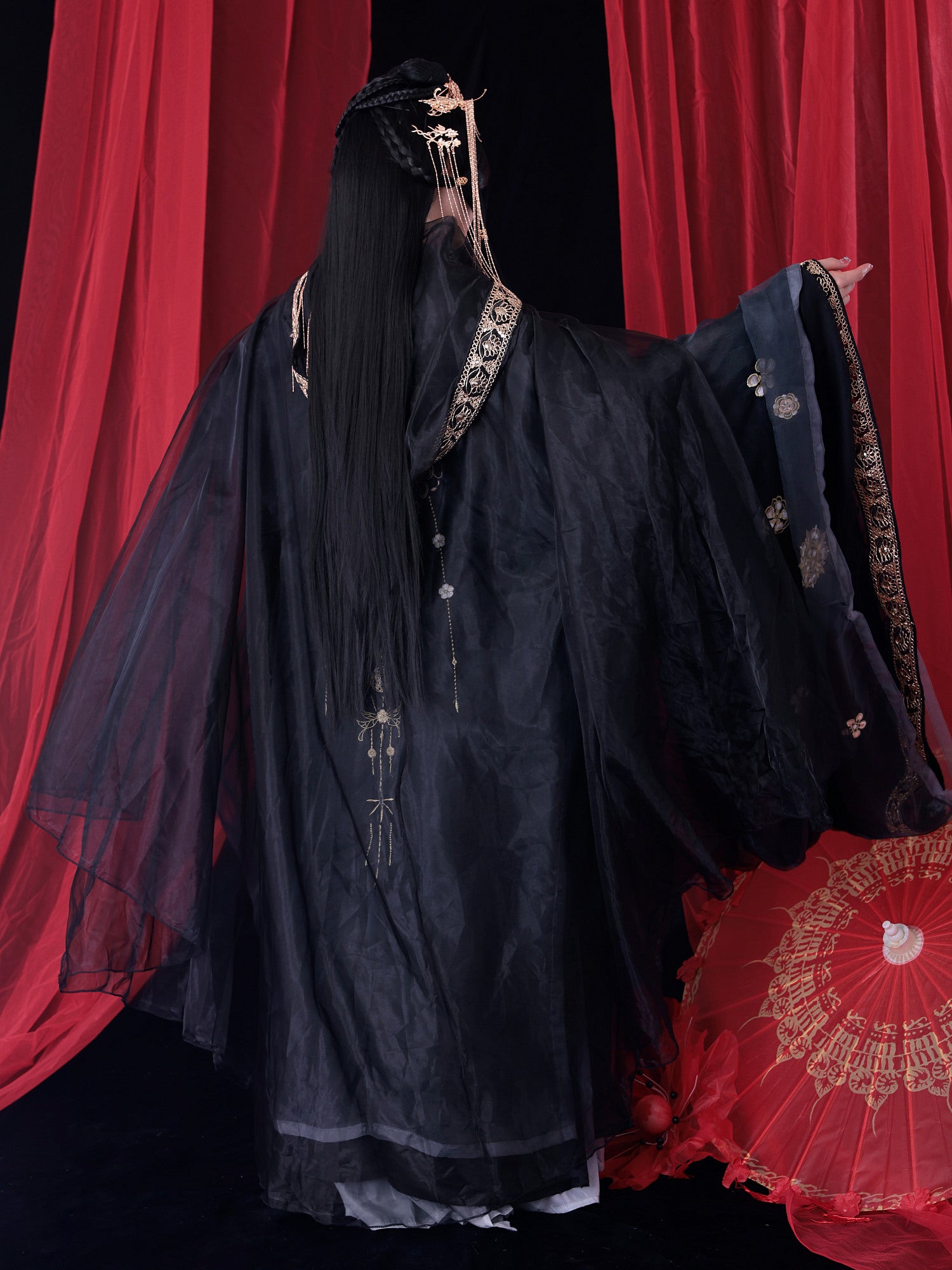 【4点セット】西太后｜中国コスプレ・漢服衣装 ブラック vcsot-25044-1-ja