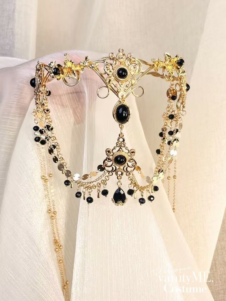 髪飾り 漆黒のティアラ 中国風小物