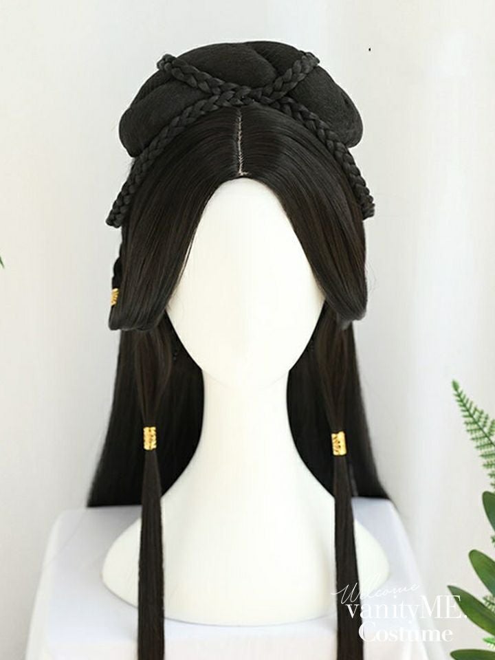 #漢服コスプレ かつら ウィッグ 中国風小物