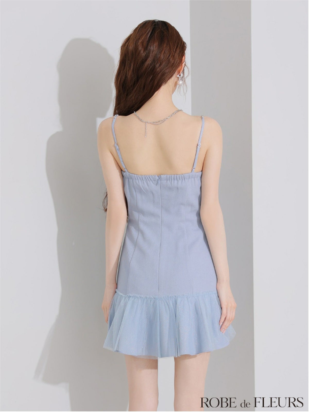 ROBE de FLEURS ローブドフルール バストカットリボンビジューミニキャバドレス fm4115-c