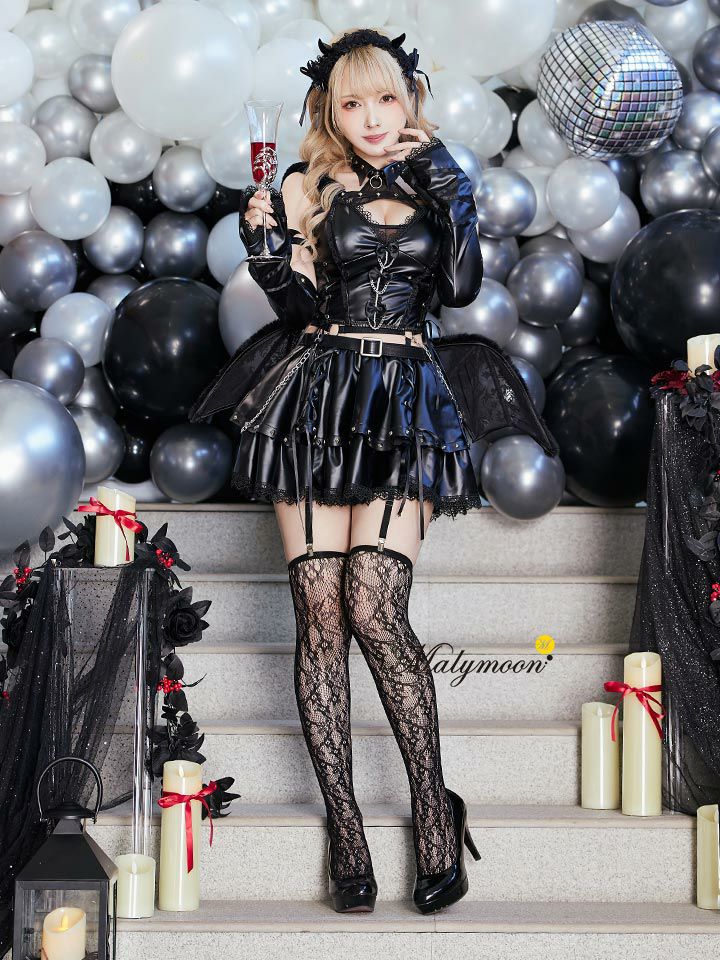 【9点セット】Malymoon マリームーン ブラックヴェールバット  [ブラック] ml10267