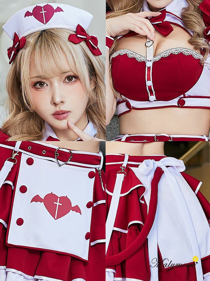 【12点セット】Malymoon マリームーン スイートトラップサキュバスナース  [レッド/ブルー] ml10263