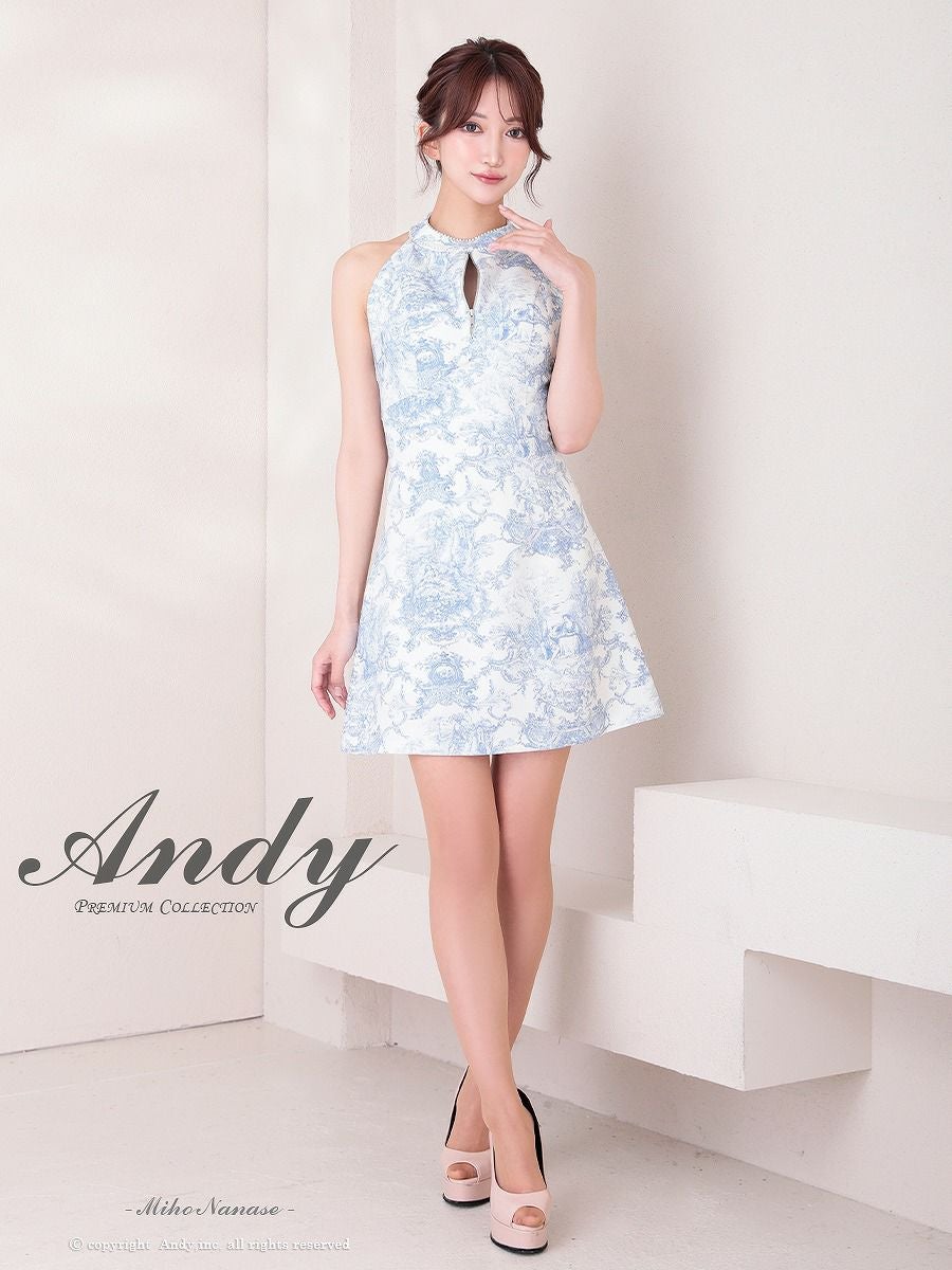 Andy アンディ ホルターネック ボタニカルフラワー 花柄 フロント