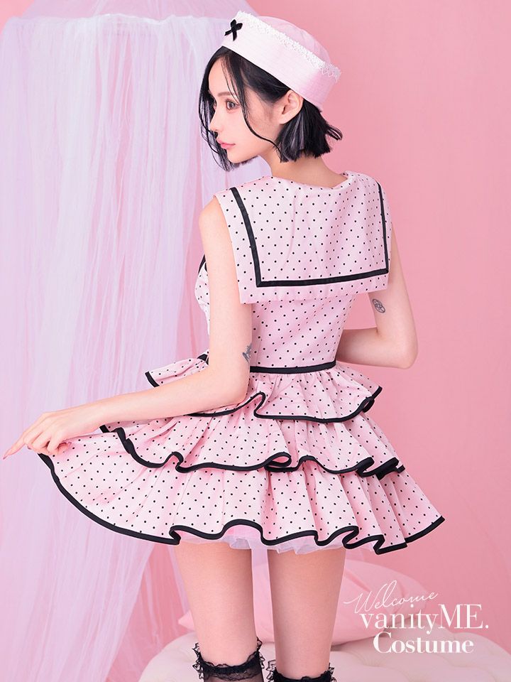 【2点セット】Dot Sweet Marine ドットスイートマリン [ピンク] vcsot-250233-1a