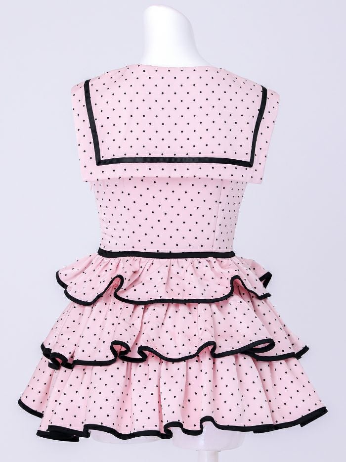 【2点セット】Dot Sweet Marine ドットスイートマリン [ピンク] vcsot-250233-1a