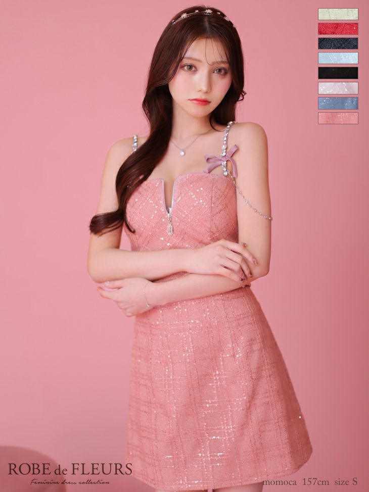 ROBE de FLEURS ローブドフルール スパンコール×刺繍レース
