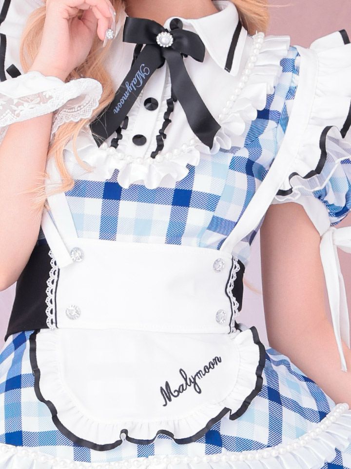 【7点セット】Malymoon マリームーン シャーベットチェックメイド [ブルー] ml10251-1