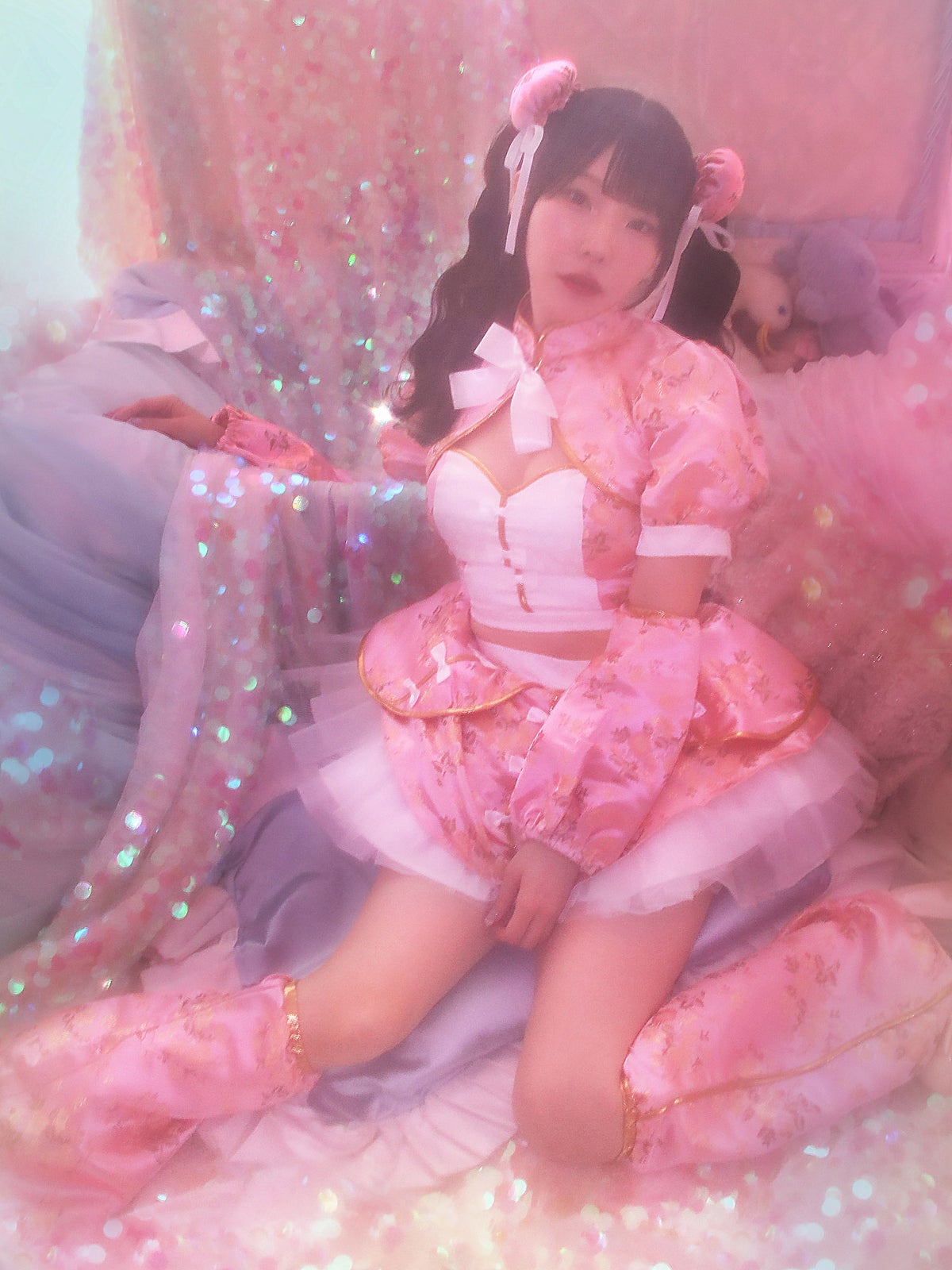 【6点セット】sweet dream china dress!! ピンク vcsch-23987-1