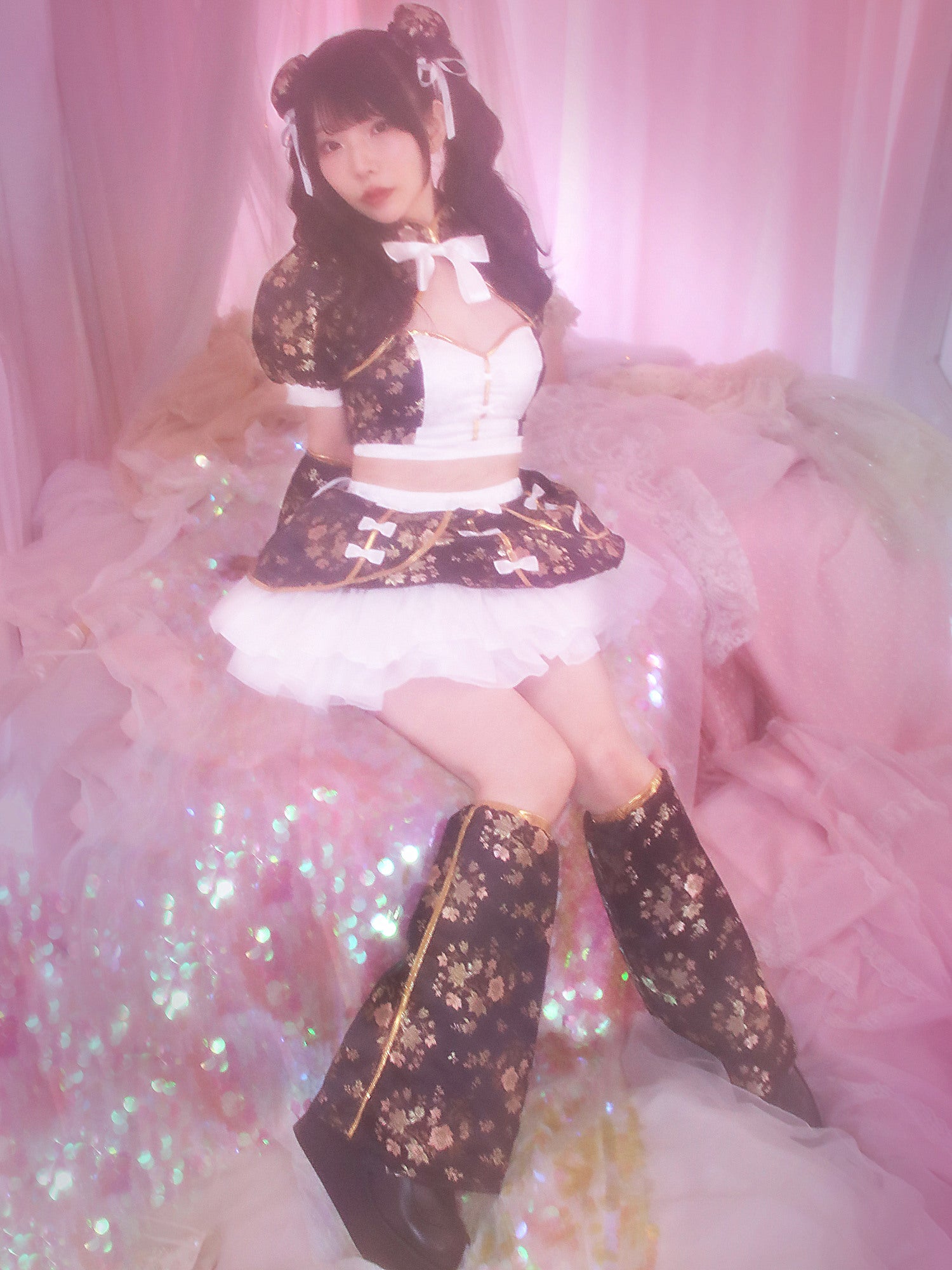 【6点セット】sweet dream china dress!! ブラック vcsch-23987-2