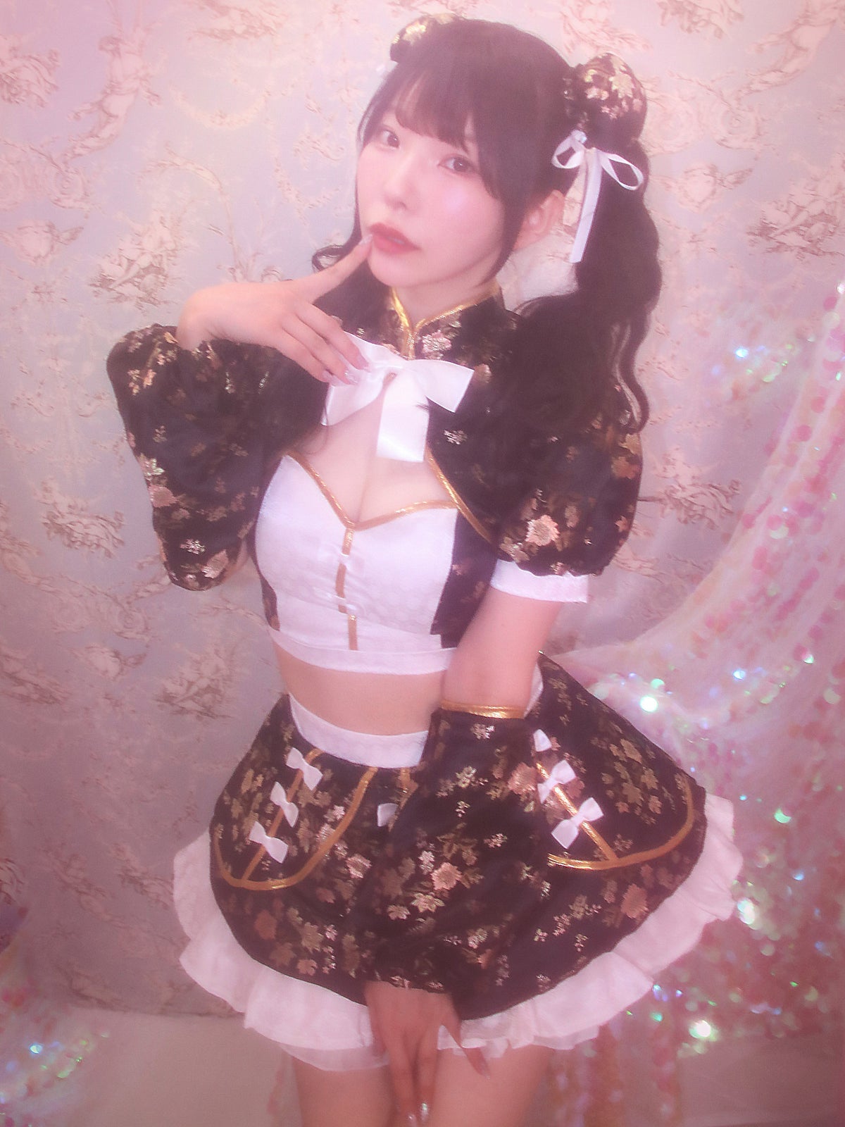 【6点セット】sweet dream china dress!! ブラック vcsch-23987-2