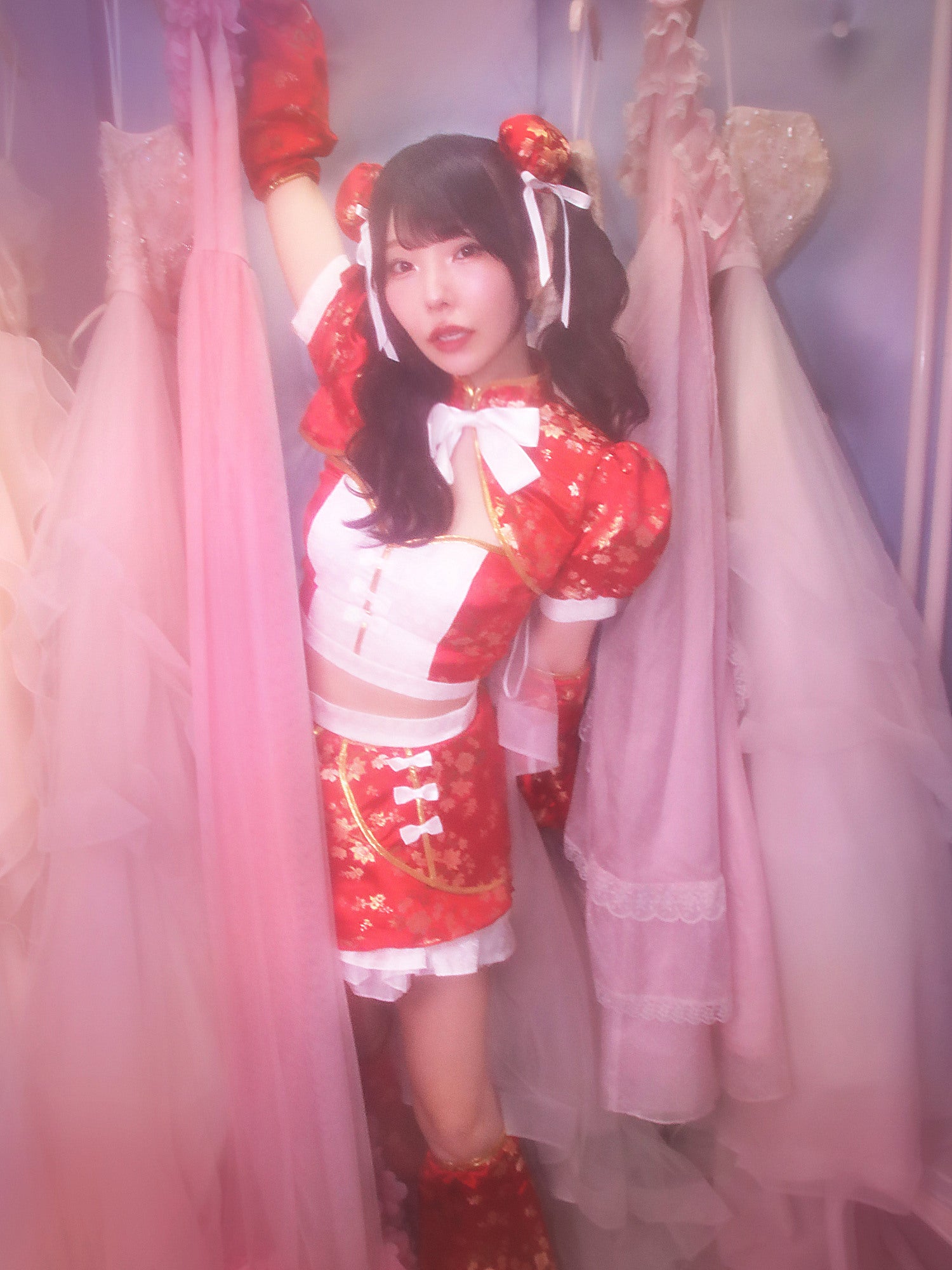 【6点セット】sweet dream china dress!! レッド vcsch-23987-3