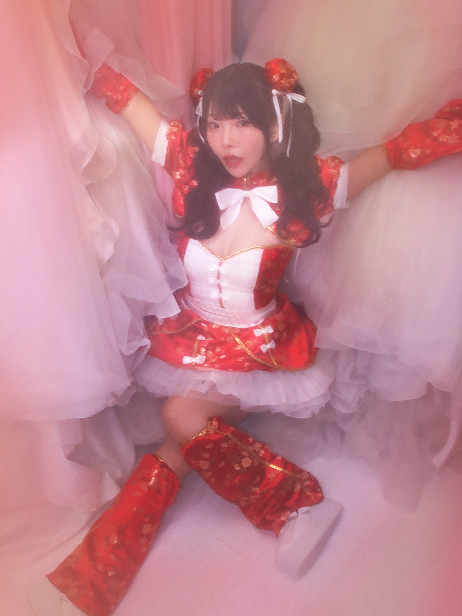【6点セット】sweet dream china dress!! レッド vcsch-23987-3
