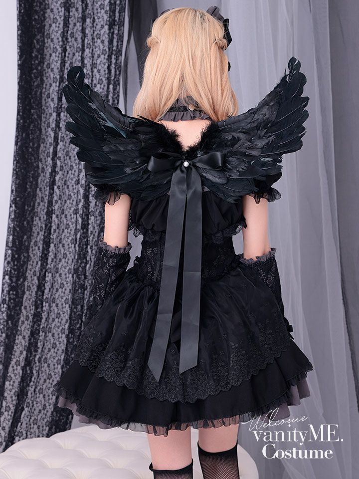 【7点セット】Malymoon マリームーン ゴシックドールエンジェル [ブラック] ml10249-2