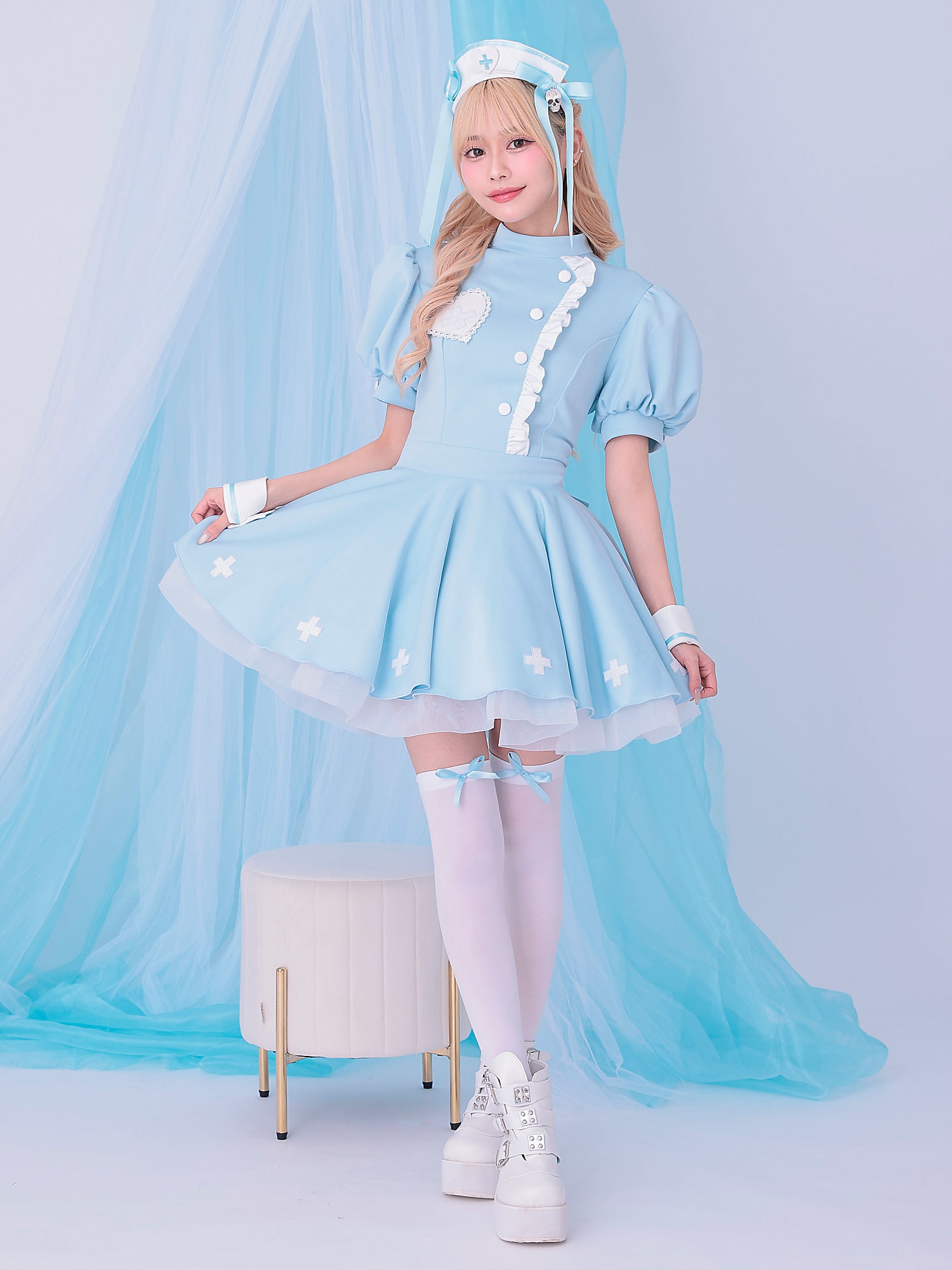 【5点セット】Malymoon マリームーン ラブティントスカルナース [ブルー] mlcs2510352