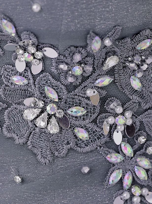 AngelR エンジェルアール ホルターネックフラワーレースビジューメッシュラメタイトマイクロミニドレス ar25845