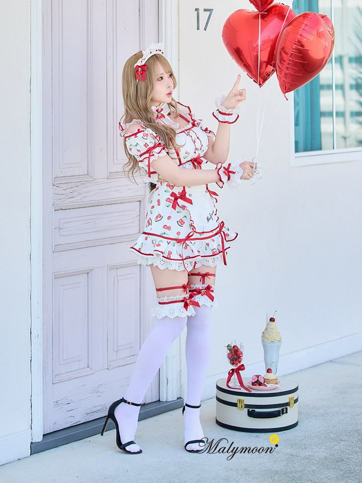 【8点セット】Malymoon マリームーン ホイップチェリーデザートメイド レッド ml10226