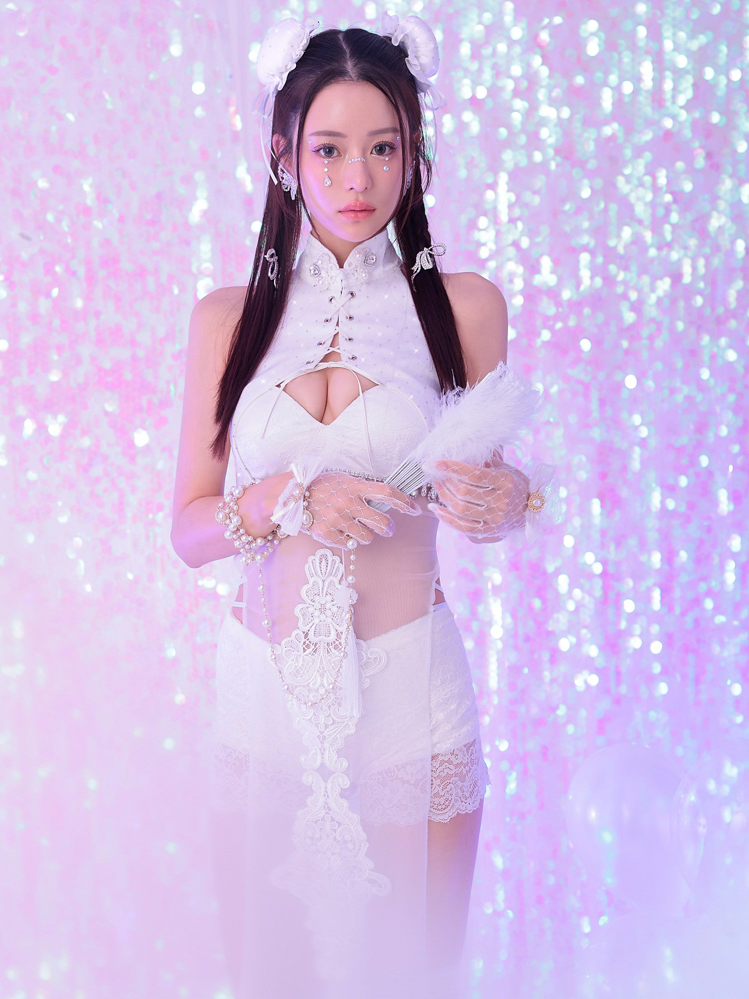 【3点セット】jewelry core CHINA ジュエリーコア チャイナ ホワイト 白 vcsch-250228-1