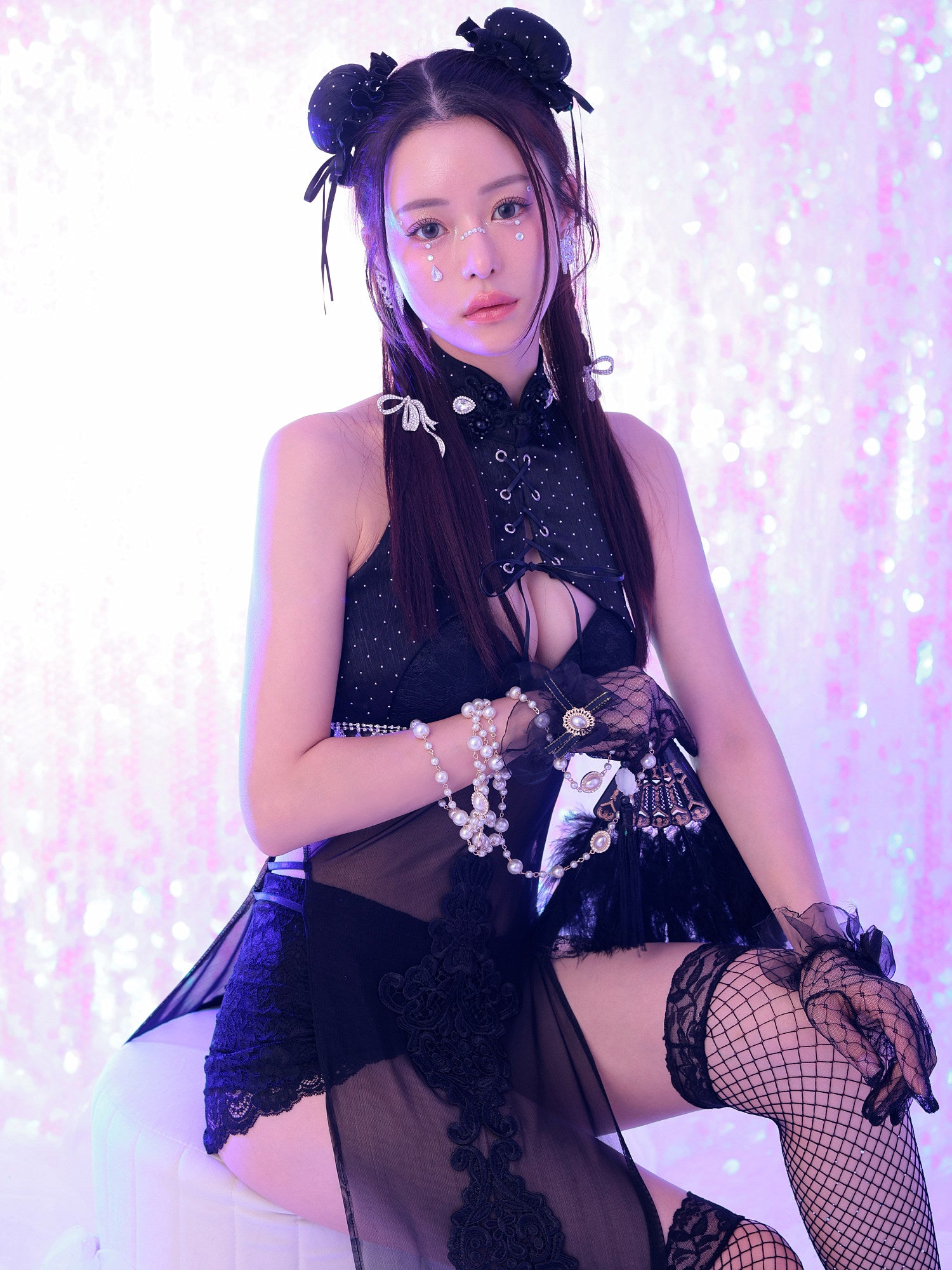 【3点セット】jewelry core CHINA ジュエリーコア チャイナ ブラック 黒 vcsch-250228-2