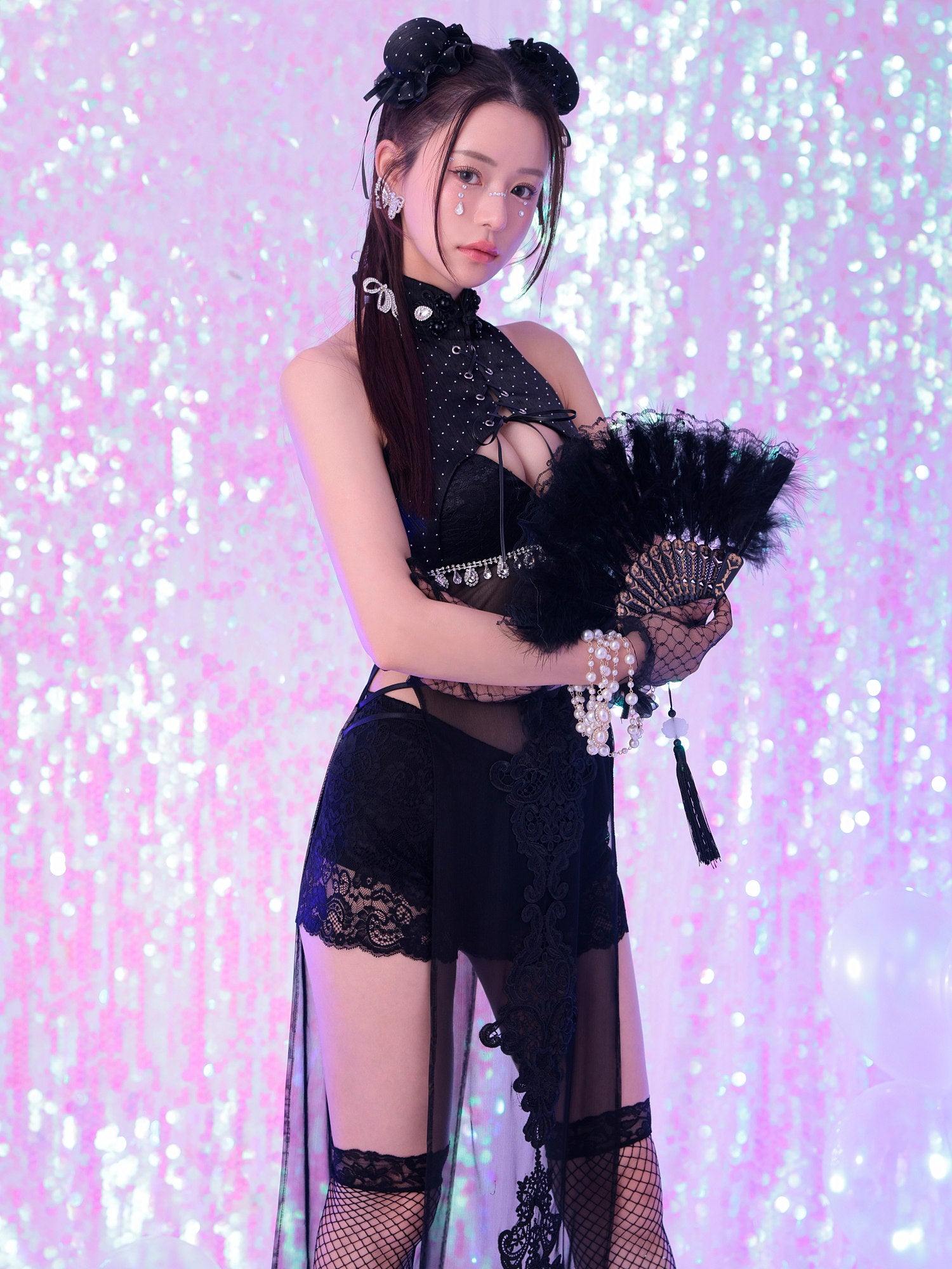 【3点セット】jewelry core CHINA ジュエリーコア チャイナ ブラック 黒 vcsch-250228-2