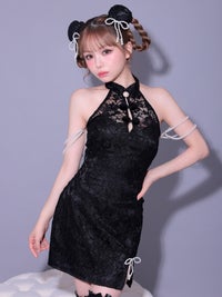 【2点セット】明珠 メイシュ チャイナ ブラック 黒 vcsch-23992-1
