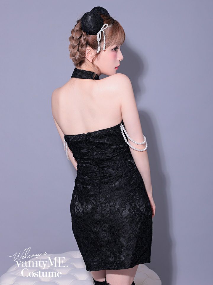 【2点セット】明珠 メイシュ チャイナ ブラック 黒 vcsch-23992-1