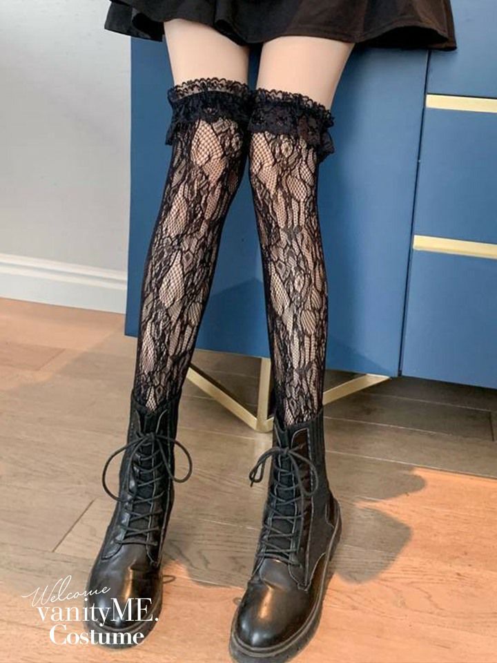 ラッセル網ニーハイソックス