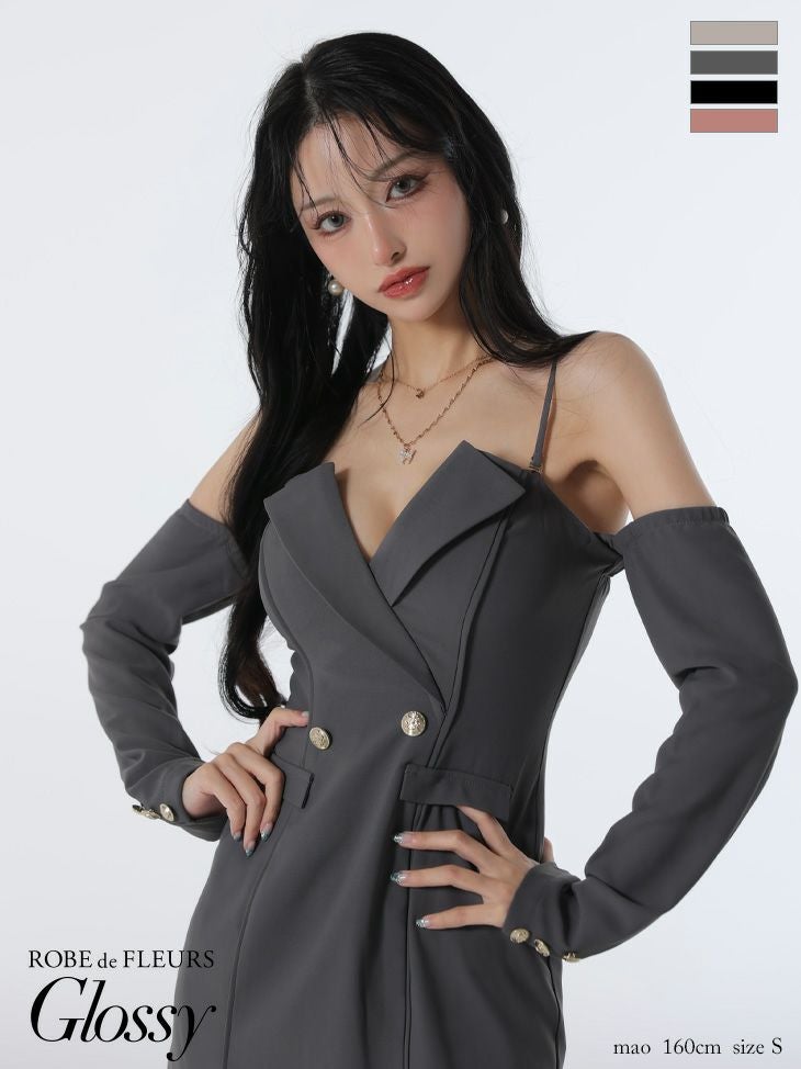 Glossy ローブドフルールグロッシー 2wayオフショルテーラード