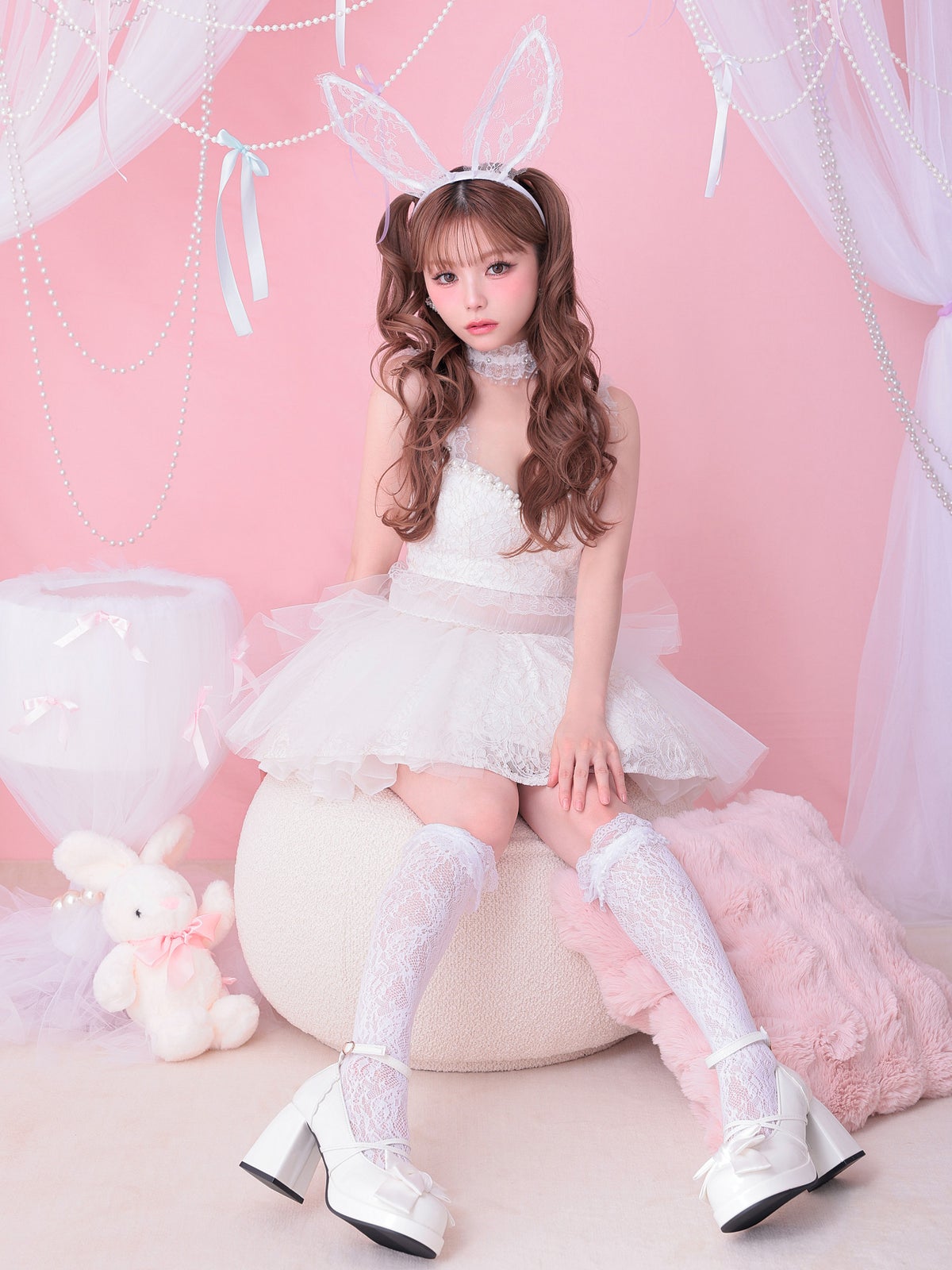  【4点セット】Tutu Baby Bunny トゥトゥ ベイビー バニー ホワイト vcsbn-250230-2b