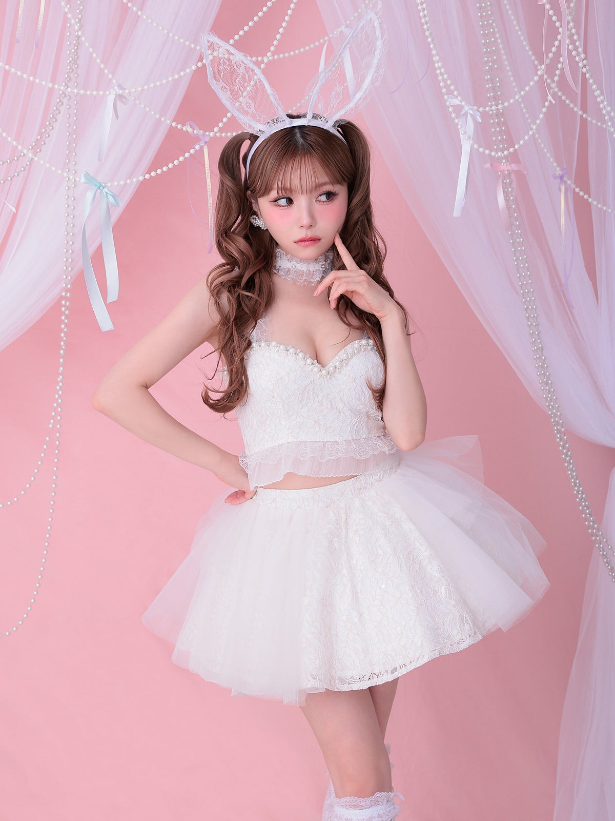  【4点セット】Tutu Baby Bunny トゥトゥ ベイビー バニー ホワイト vcsbn-250230-2b