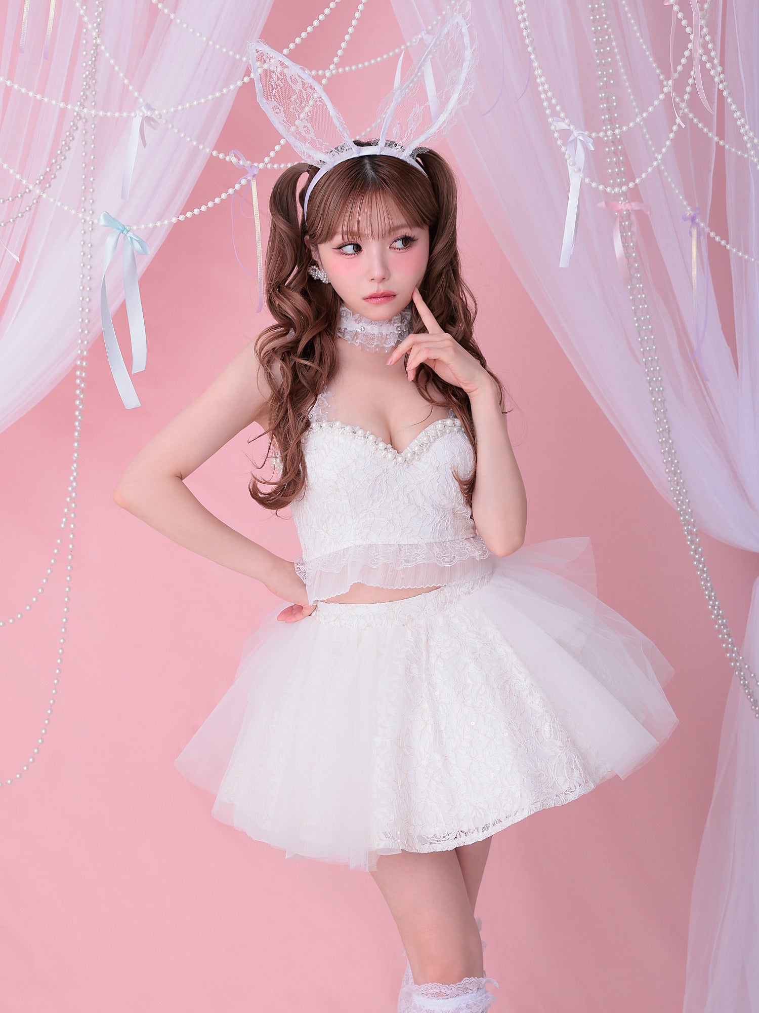  【4点セット】Tutu Baby Bunny トゥトゥ ベイビー バニー ホワイト vcsbn-250230-2b