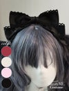 ビッグリボン×レースヘッドドレス ヘアアクセサリー ブラック・ホワイト・ピンク・レッド vcsit-25060