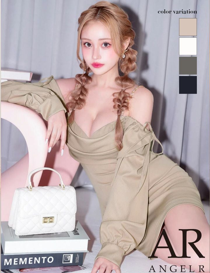 AngelR エンジェルアール バストドレープリボン2wayロングスリーブ