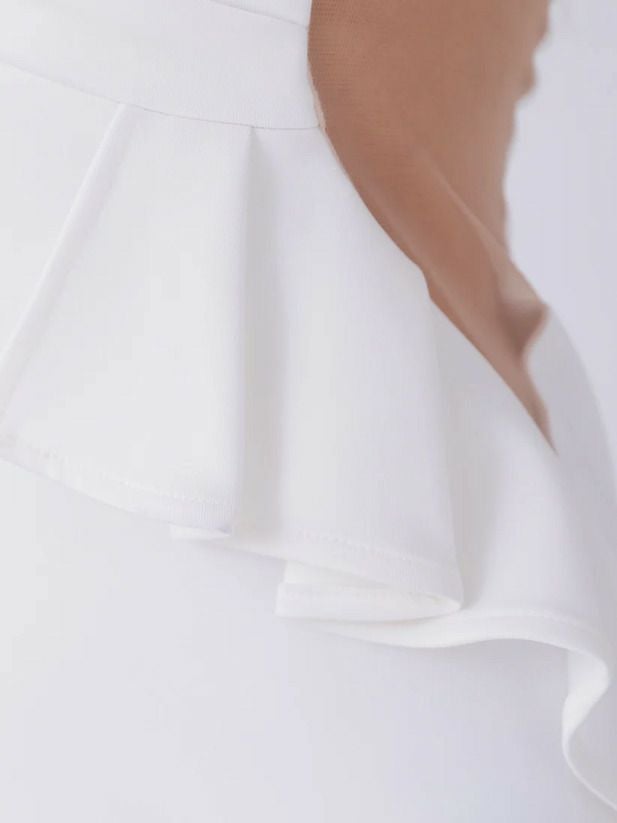 AngelR エンジェルアール バストビジューフリルタックメッシュタイトマイクロミニドレス ar25846