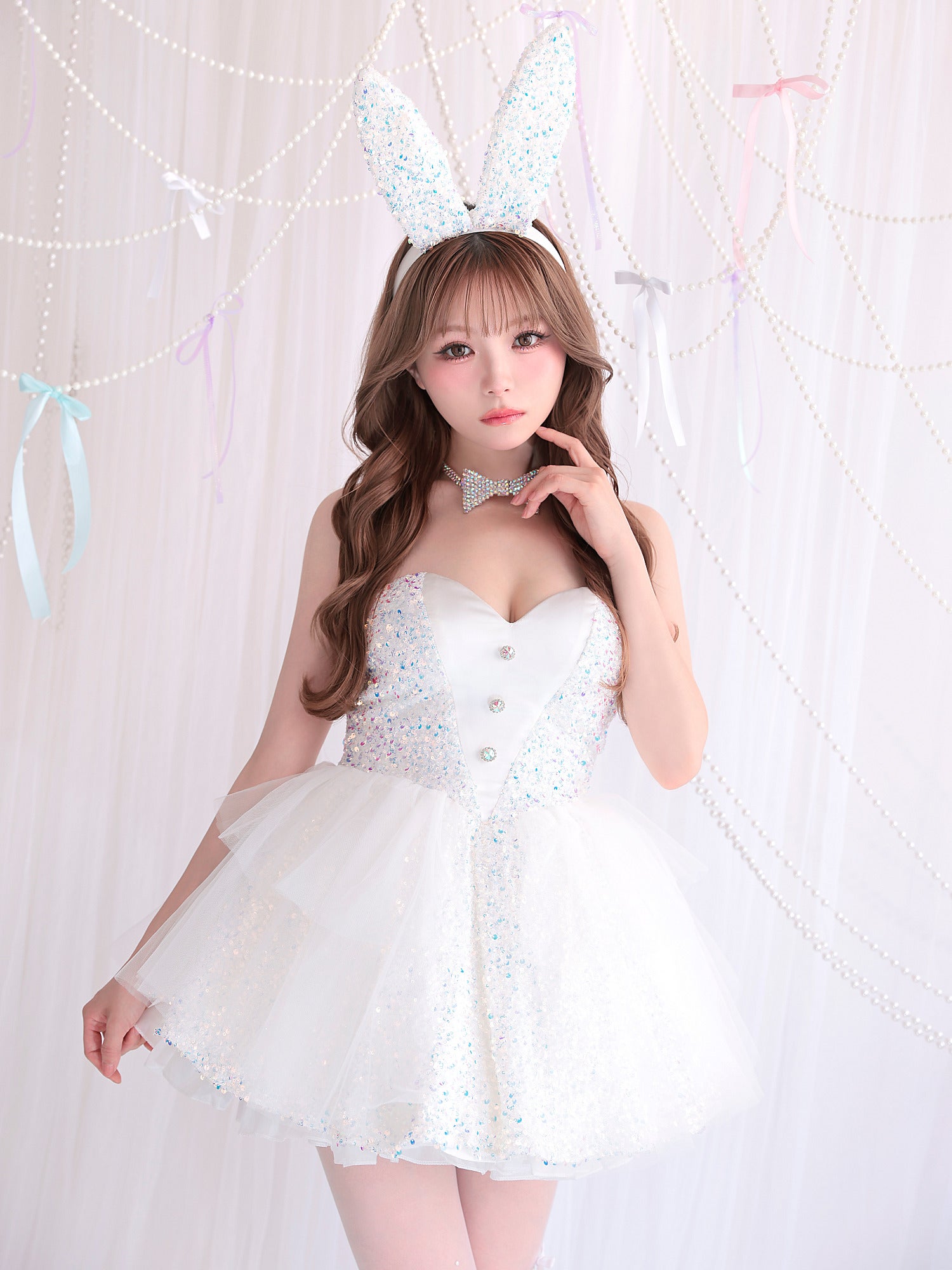【2点セット】diamond jewelry bunny ダイアモンドジュエリーバニー スカート ホワイト vcsbn-250238-1