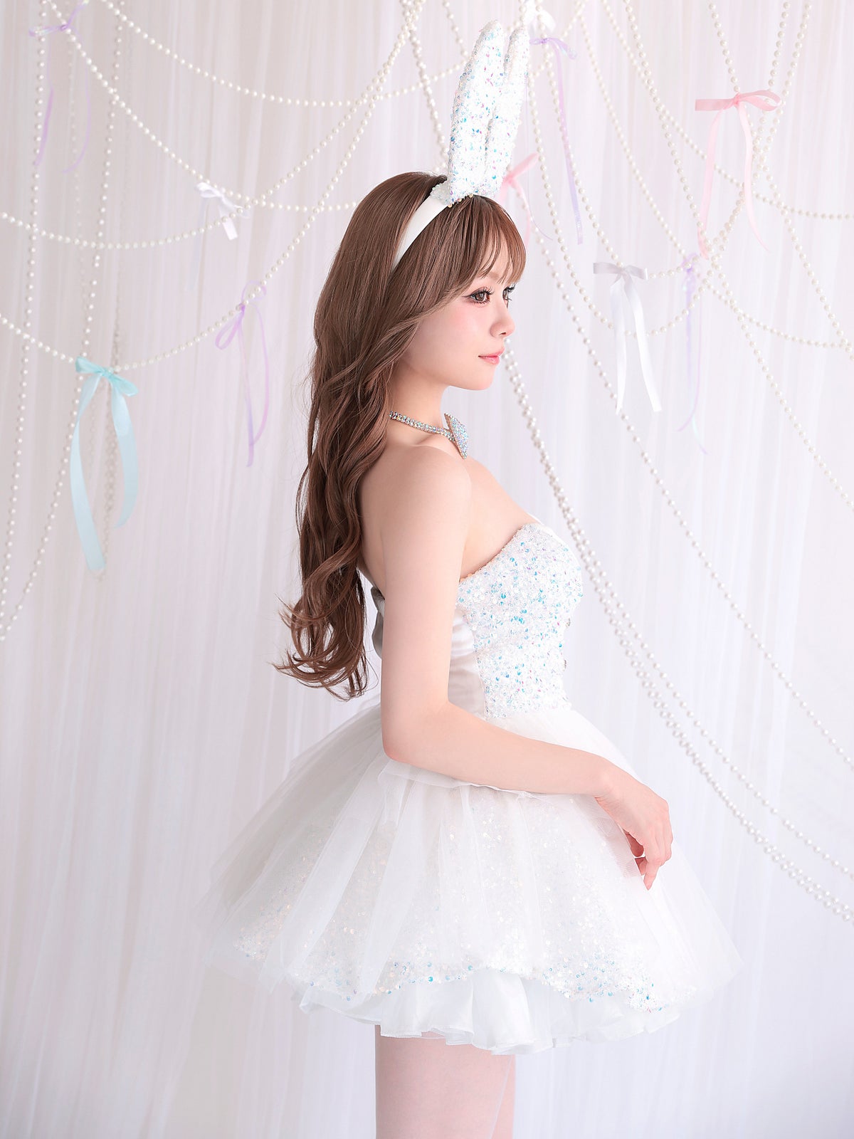 【2点セット】diamond jewelry bunny ダイアモンドジュエリーバニー スカート ホワイト vcsbn-250238-1