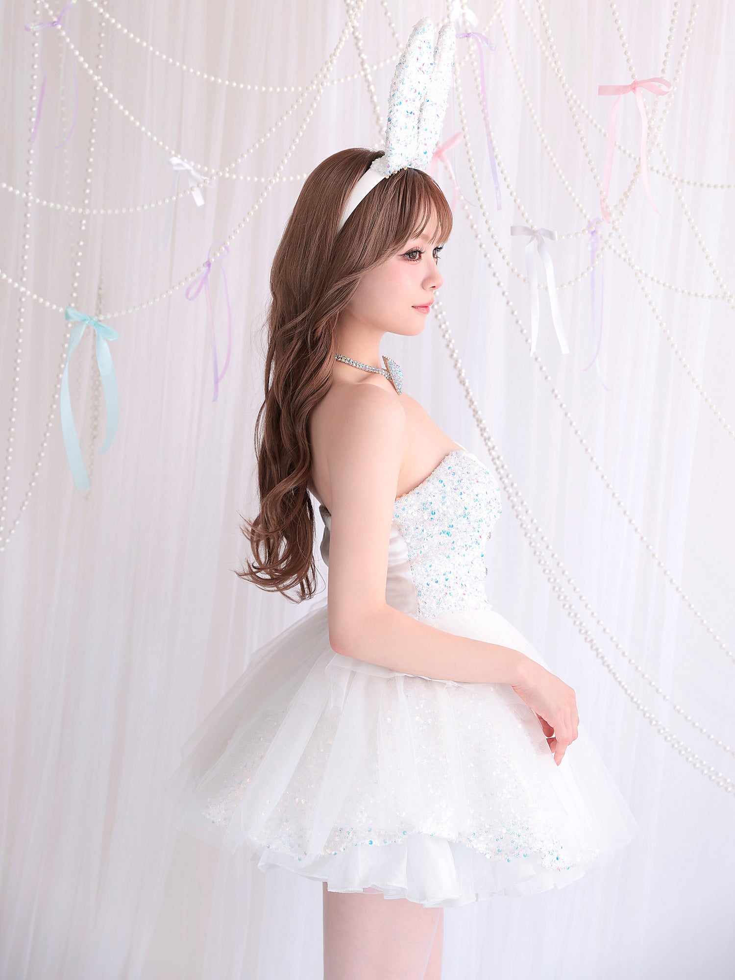 【2点セット】diamond jewelry bunny ダイアモンドジュエリーバニー スカート ホワイト vcsbn-250238-1