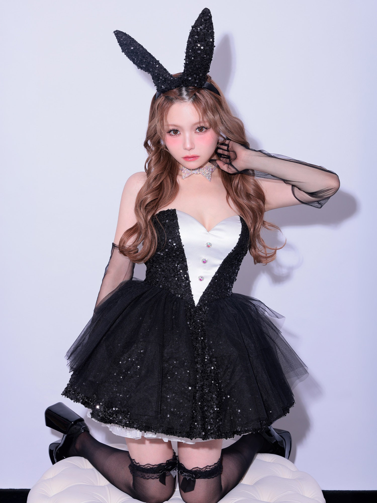 【2点セット】diamond jewelry bunny ダイアモンドジュエリーバニー スカート ブラック vcsbn-250238-2