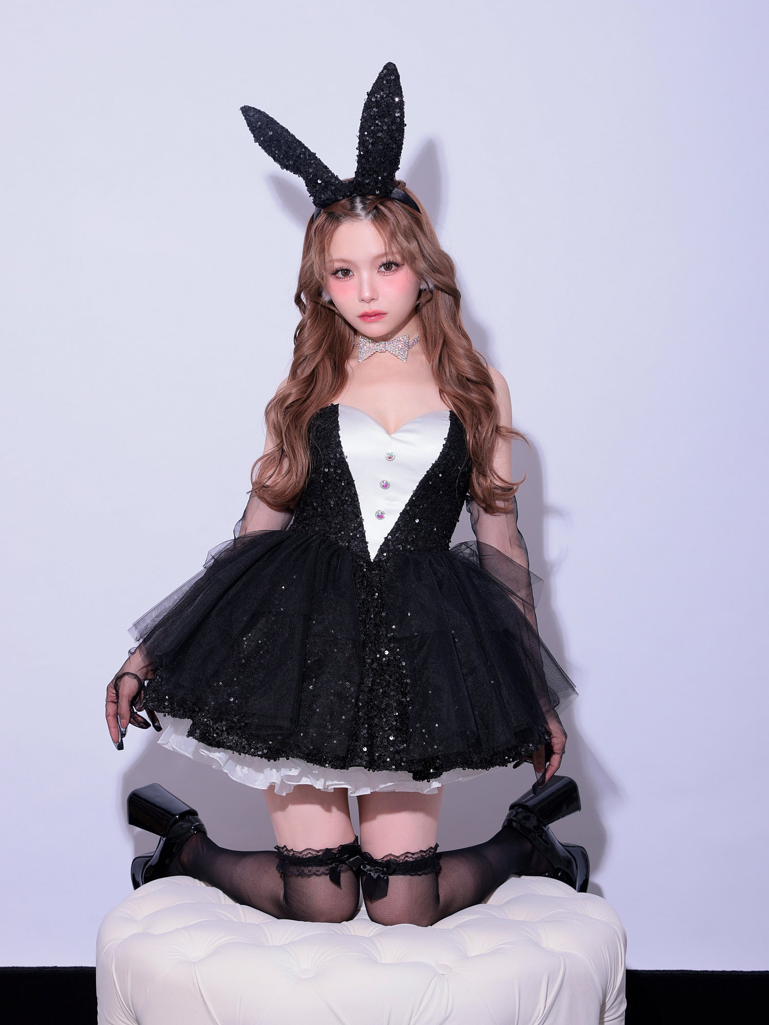 【2点セット】diamond jewelry bunny ダイアモンドジュエリーバニー スカート ブラック vcsbn-250238-2