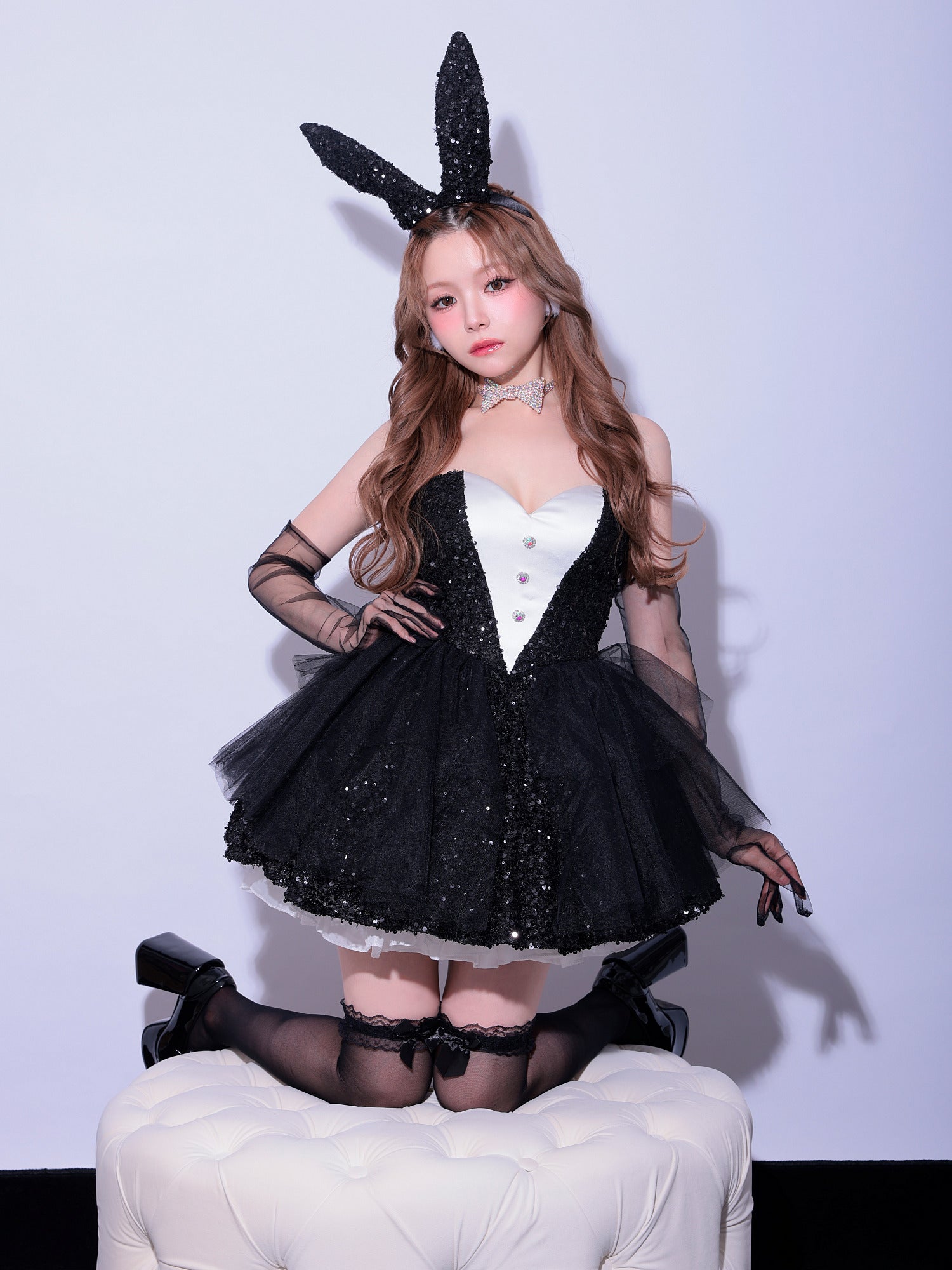 【2点セット】diamond jewelry bunny ダイアモンドジュエリーバニー スカート ブラック vcsbn-250238-2