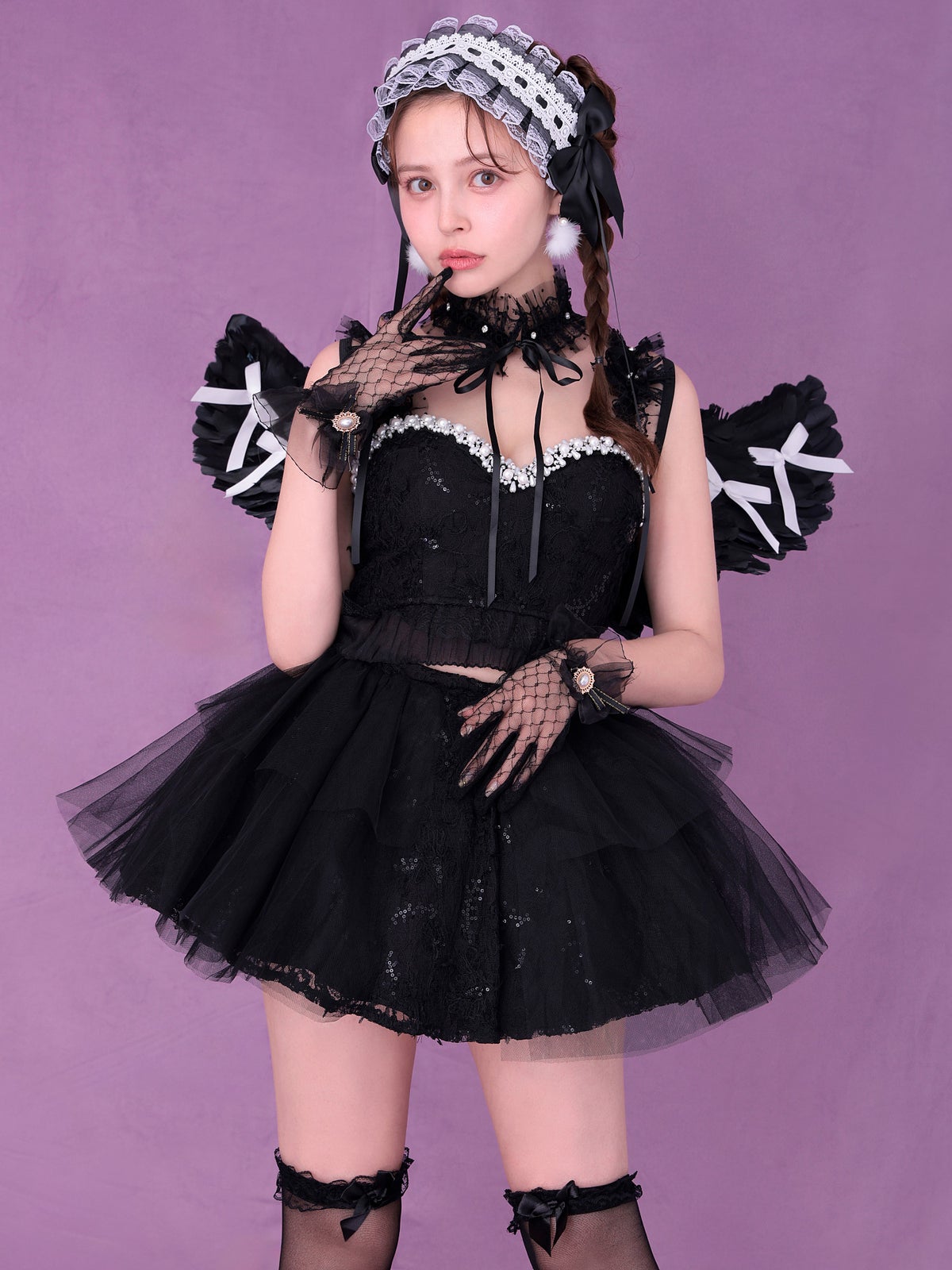 【5点セット】Tutu Baby Angel トゥトゥ ベイビー エンジェル ブラック vcsot-250230-1a
