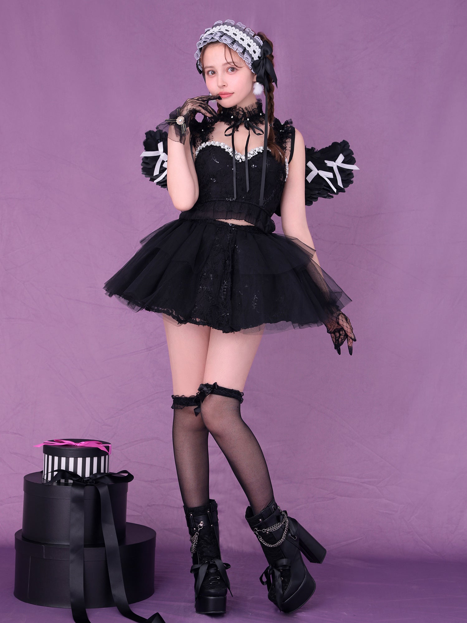 【5点セット】Tutu Baby Angel トゥトゥ ベイビー エンジェル ブラック vcsot-250230-1a