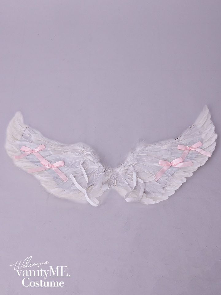リボン付き 天使羽 ホワイト・ブラック vcsit-256601
