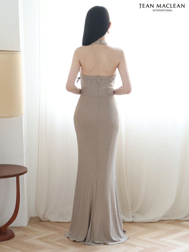 JEAN MACLEAN ジャンマクレーン アメスリ/ホルターネック/バストカット/コルセット/スリット入り/タイト ロングドレス ja51903-c