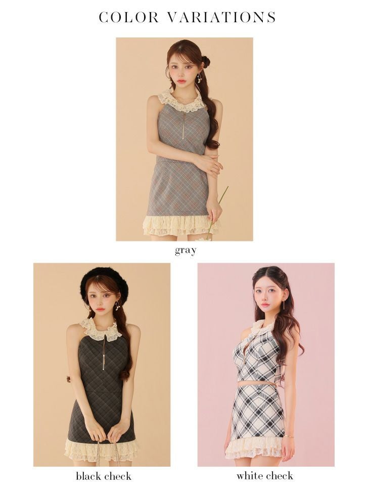 7月下旬頃入荷予定】ROBE de FLEURS ローブドフルール レースチェック