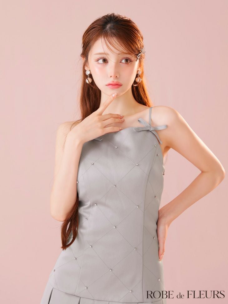 ROBE de FLEURS ローブドフルール サテンビジューリボンボックス ROBE de FLEURS ローブドフルール サテンビジューリボンボックス